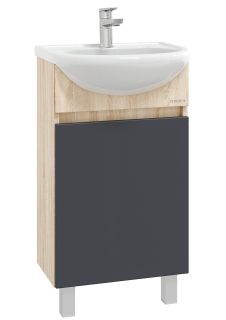 Напольная тумба под раковину Onika Милтон 104512 45см серый/дуб сонома